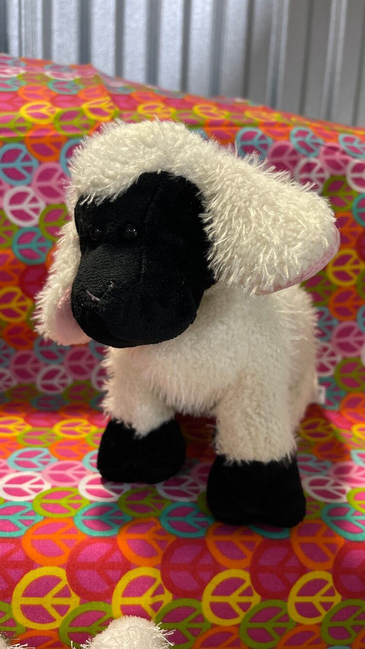 White & Black Feet Sheep HM227 No Code Webkinz Plush by Ganz